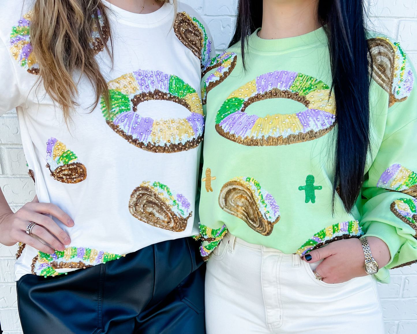 King Cake All Over Sequin Tee