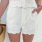 Lyla Shorts White Eyelet Embroidery