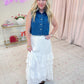 Hideaway Eyelet Ruffle Maxi Skirt