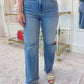 Ella High Rise Wide Straight Jean