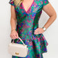 Estelle Jacquard Drop Waist Mini Dress