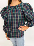 Tartan Plaid Ruffle Blouse