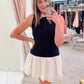 High Line Mixed Polo Mini Dress