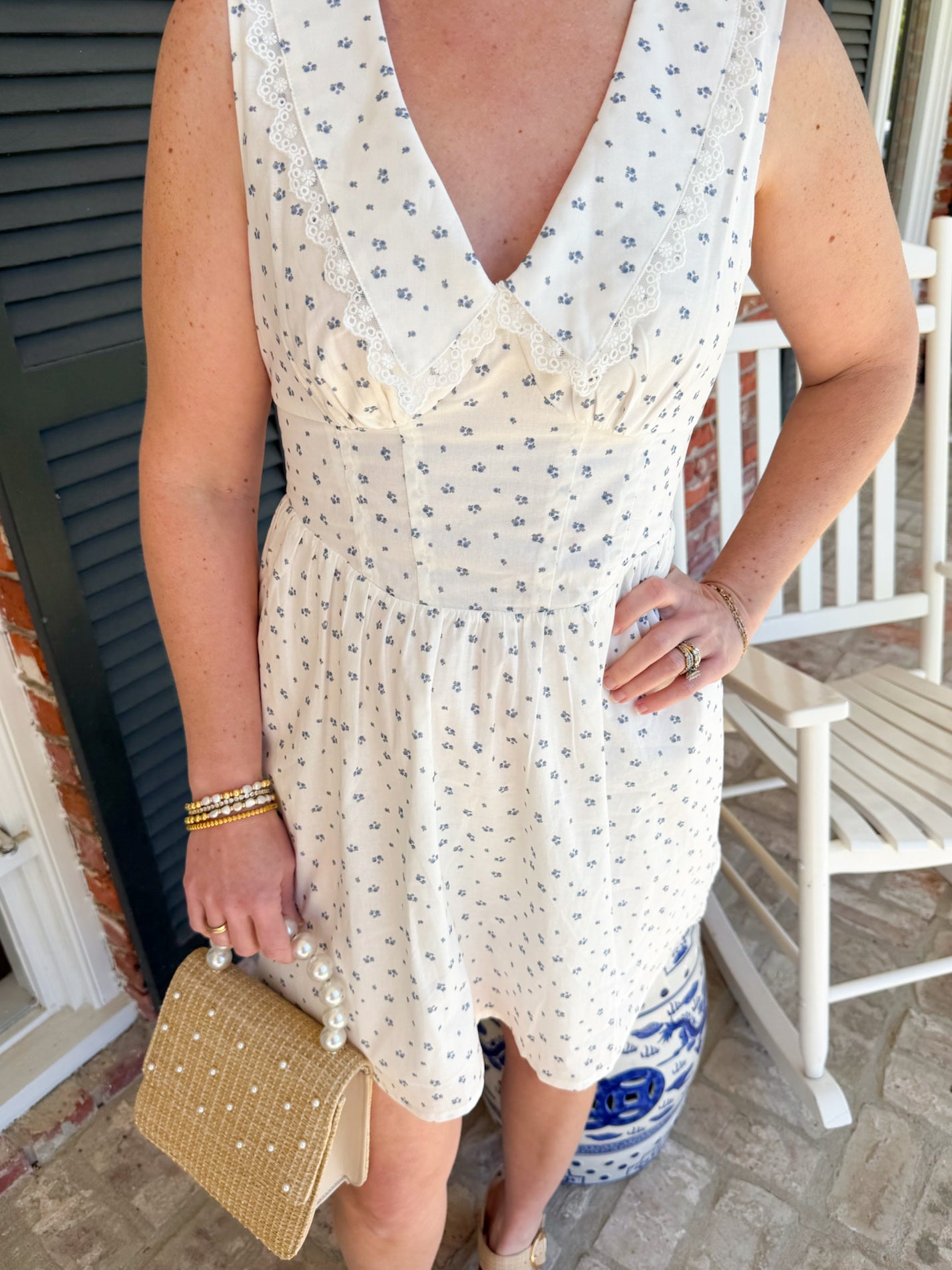 Iris Collared Bustier Mini Dress