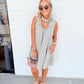 Linen Stripe Scoop Dress