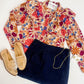 Jenny LS Ruffled Floral Blouse