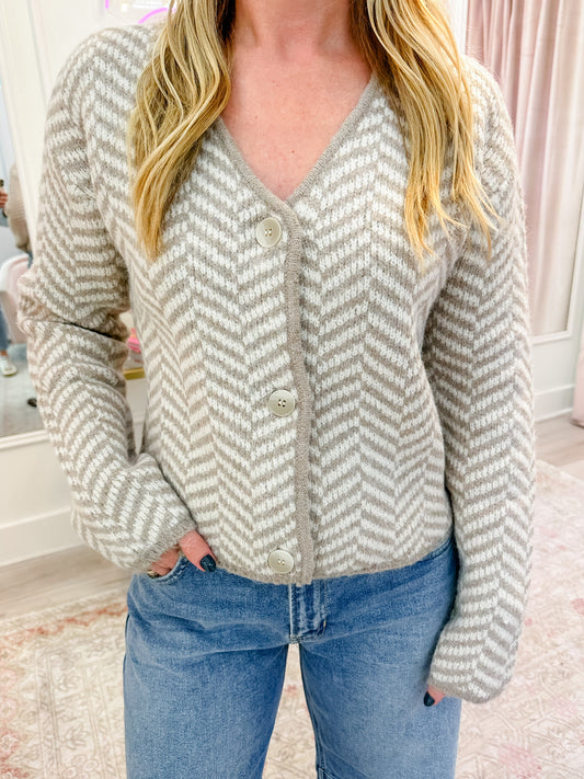 ZS Naomi Herringbone Cardigan