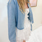 Dakota Denim Crop Shirt Jacket