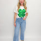 Sequin Flower Shamrock Tee