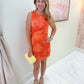 Garden Gate Textured Cocktail Dress