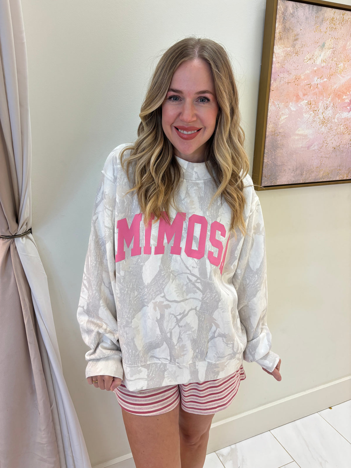 Mimosa Camo Mock Neck