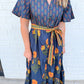 Folk Floral Midi Dress