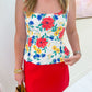 Karrie Floral Peplum Tank