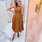 Chateau Suede Midi Dress