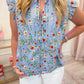 Casey Floral Flutter Blouse