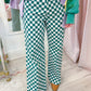 Mardi Gras Plaid Printed Pants