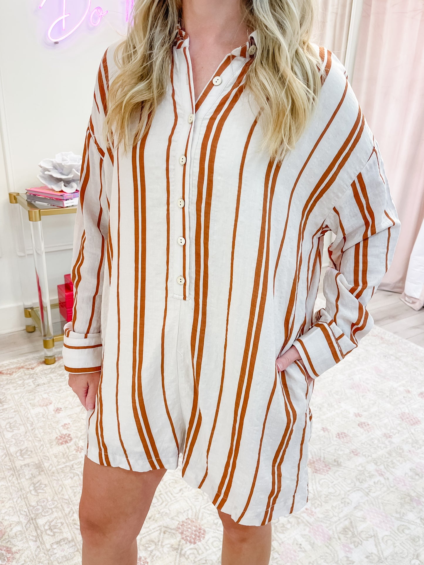 Jess Button Down Romper