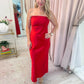 Jessamine Strapless Midi Dress