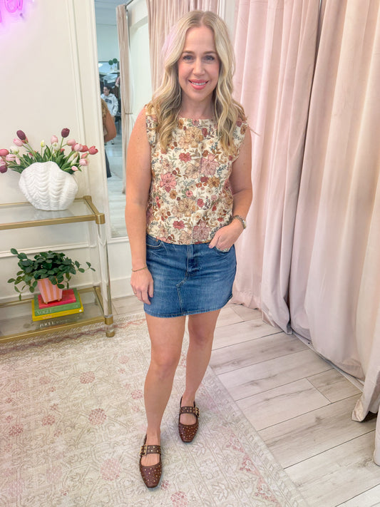 Weaving Wildflower Sweater Vest Top