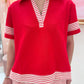 Ball Field Stripe Trim Top