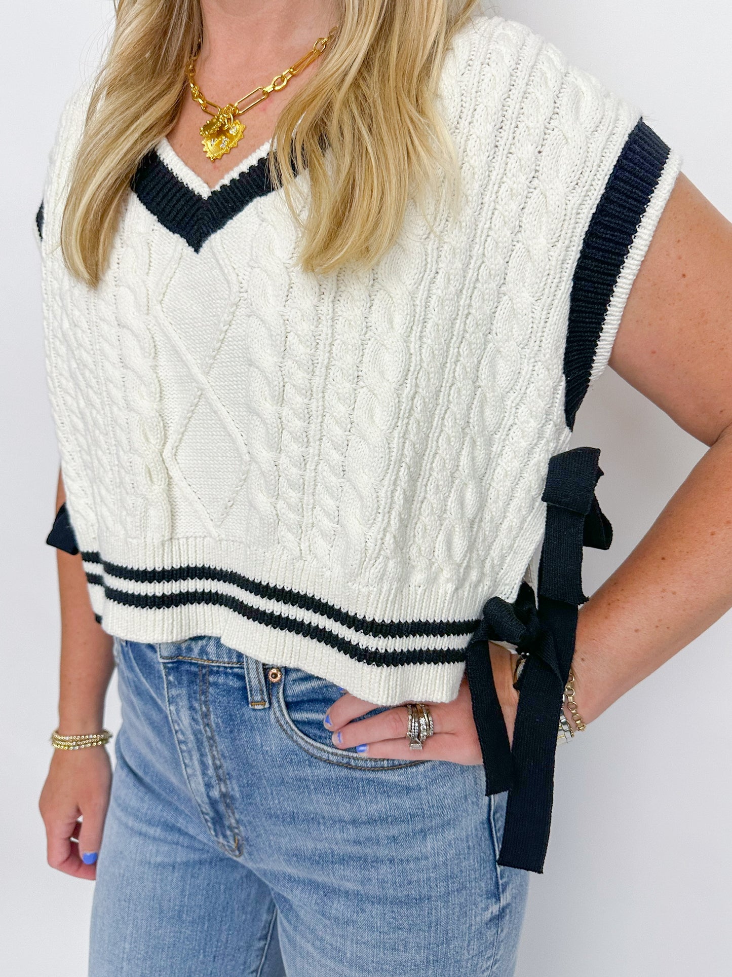 Darcy Tie Side Sweater Vest