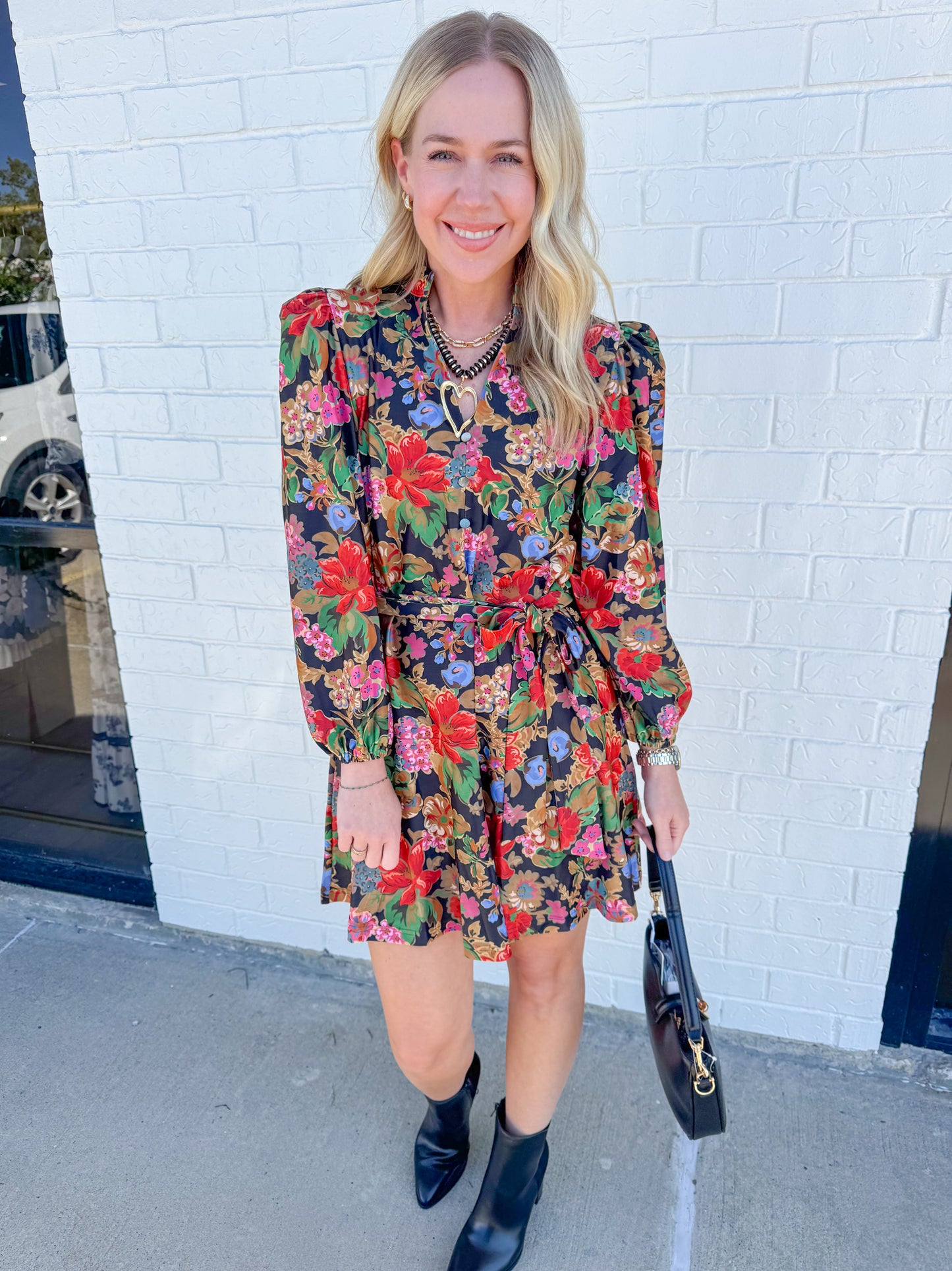 The Hazel Dress Midnight Petals