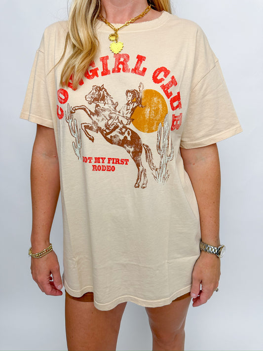 Travis Tee Distressed Cowgirl Graphic