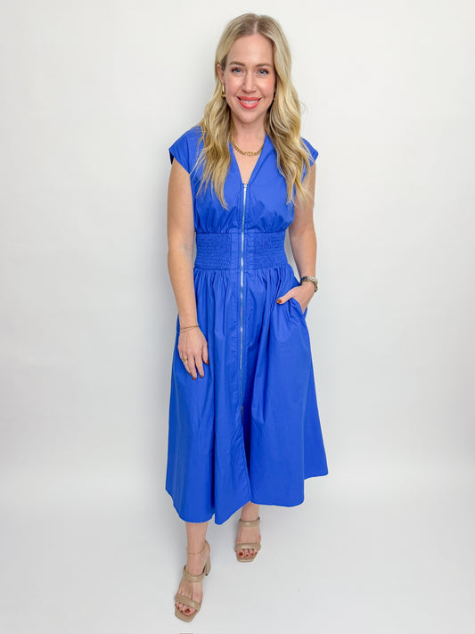 Carolina Zip Front Midi Dress