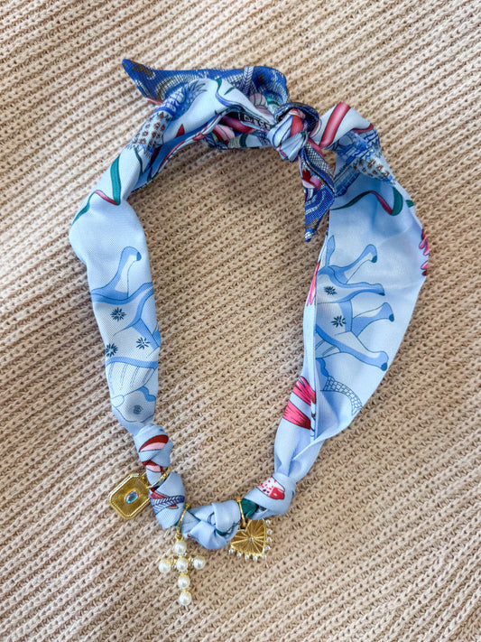 Tristan Multi Charm Scarf Necklace