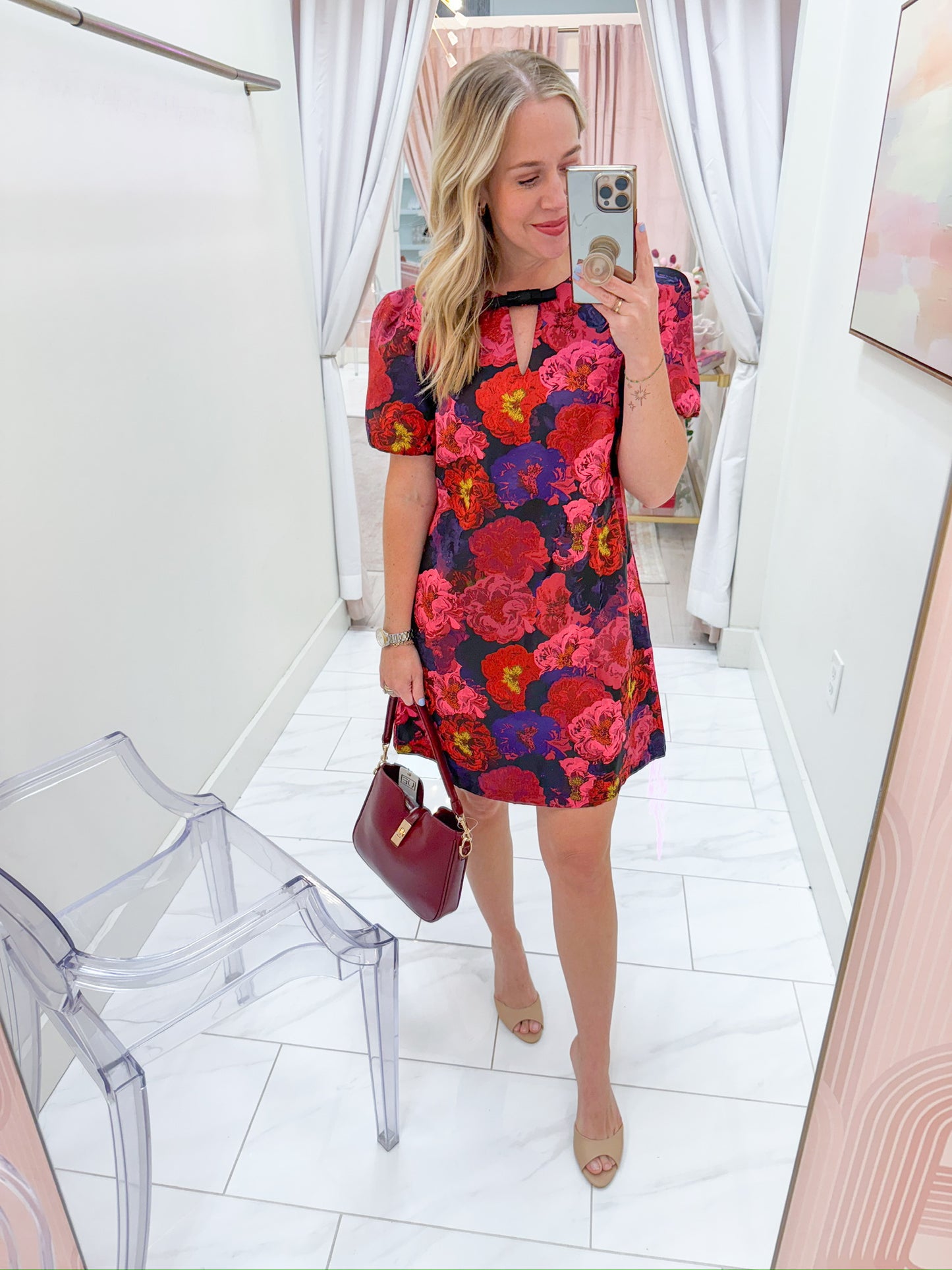 Gabrelle Floral Shift Mini Dress