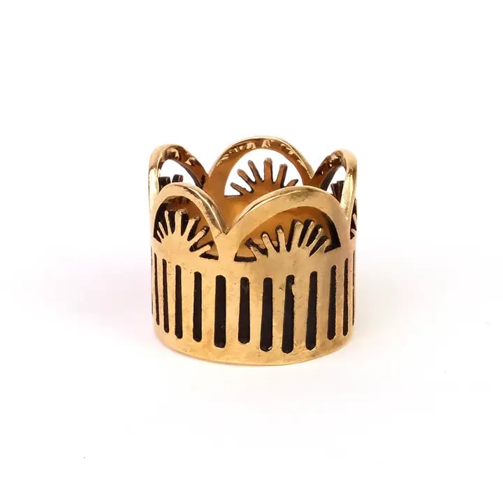 Leah Brass Scarf Slide Ring