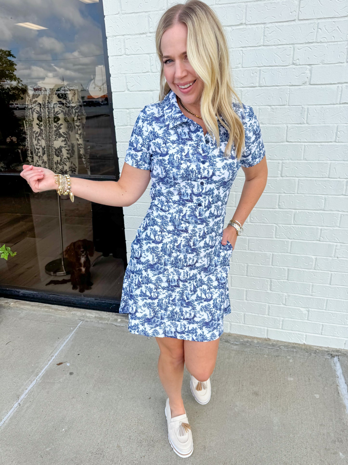 The Meritt Dress Sussex Toile