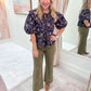 Eterna Floral Tie Front Blouse