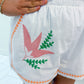 Jardin Embroidered Linen Short Set