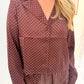 Dotty Lace Satin Blouse