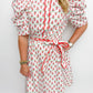 Dutch Floral Puff Sleeve Mini Dress