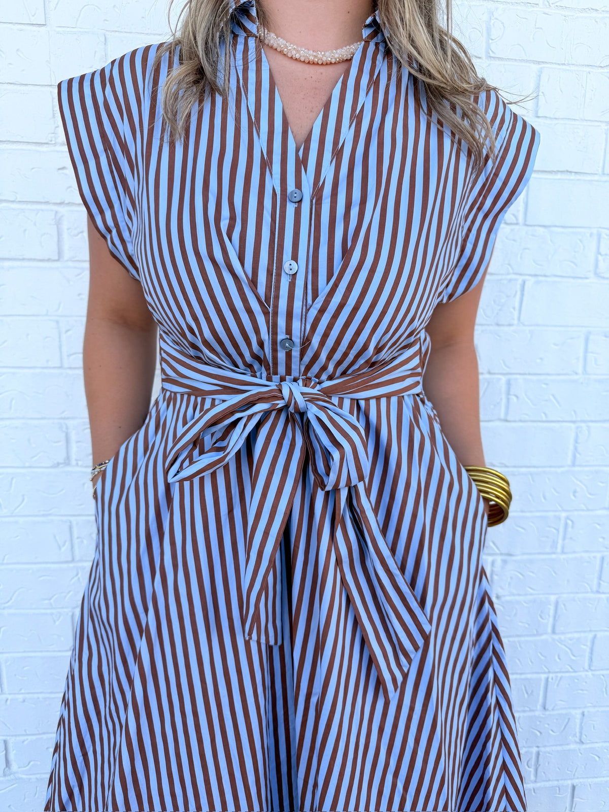 Coastal Strip Maxi Dress