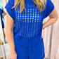 Elia Open Knit Pullover Top