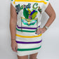 White Striped Mardi Gras Skirt