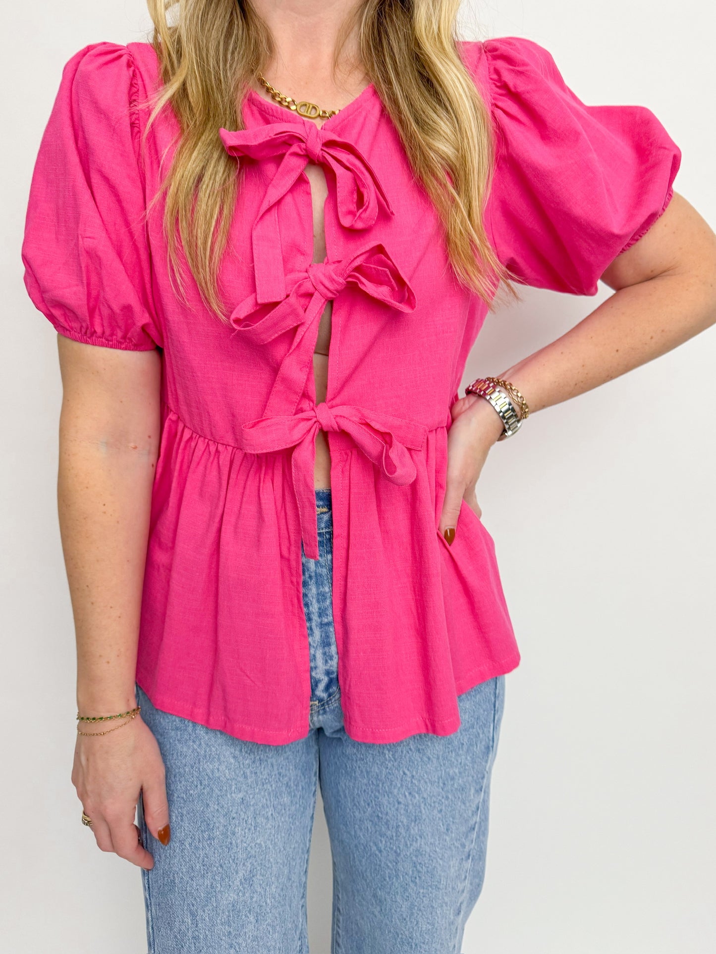 Marlie Bow Front Blouse