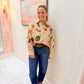 Striped Thanksgiving Icon Button Up