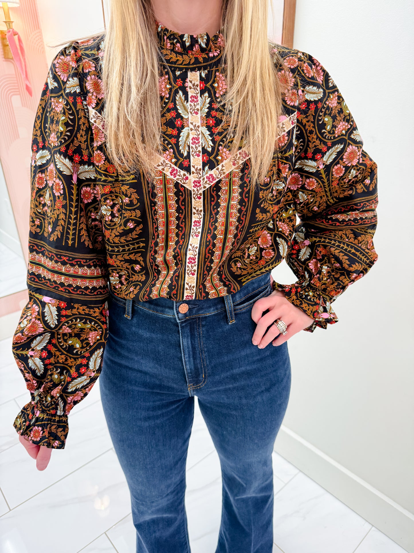 Cassidy Ruffle Floral Blouse