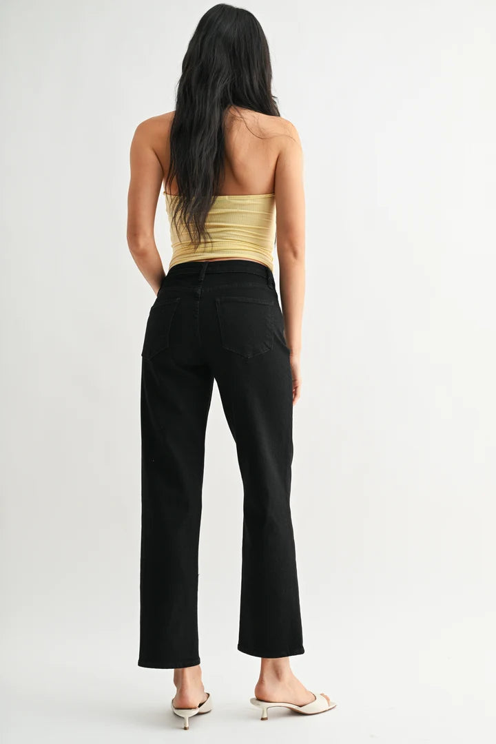 The Stretchy Straight Jean Black