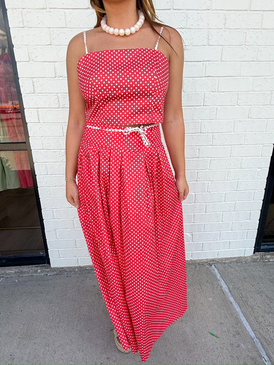 Peyton Polka Dot Maxi Skirt