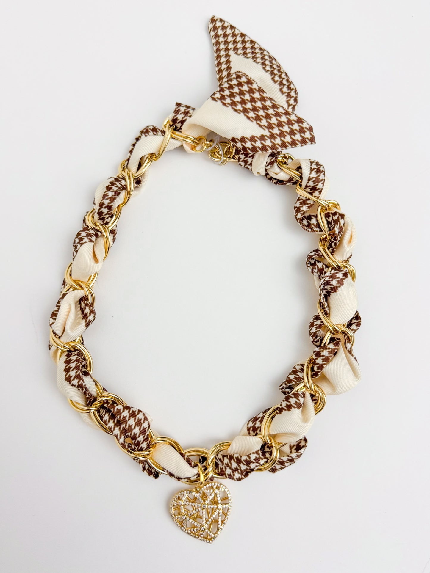 Indie Chain Woven Scarf Necklace