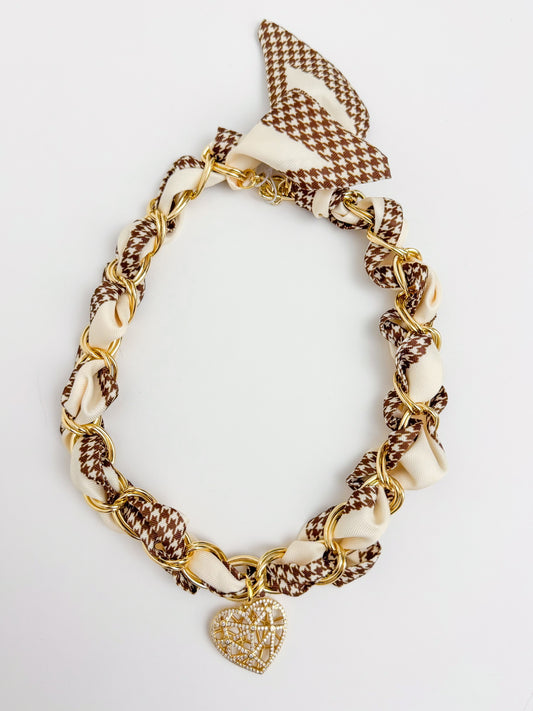 Indie Chain Woven Scarf Necklace