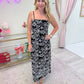 Night Blooms Crochet Embroidered Maxi