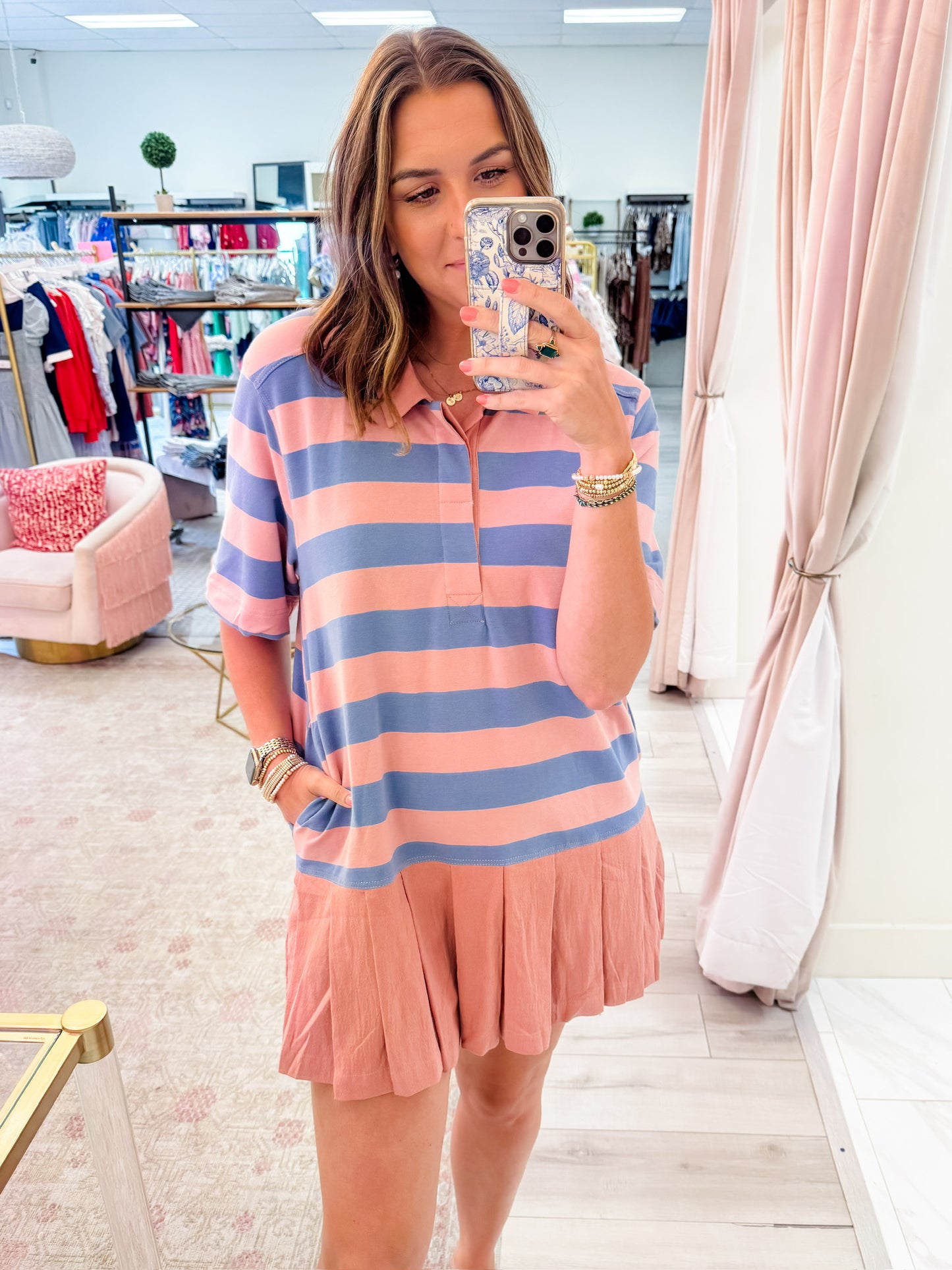 Walk Out Striped Mini Dress