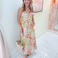 Rosey Glow Jacquard One Shoulder Midi Dress