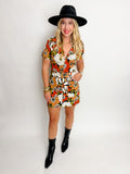 Outlaw Dress Hutton Floral Corduroy